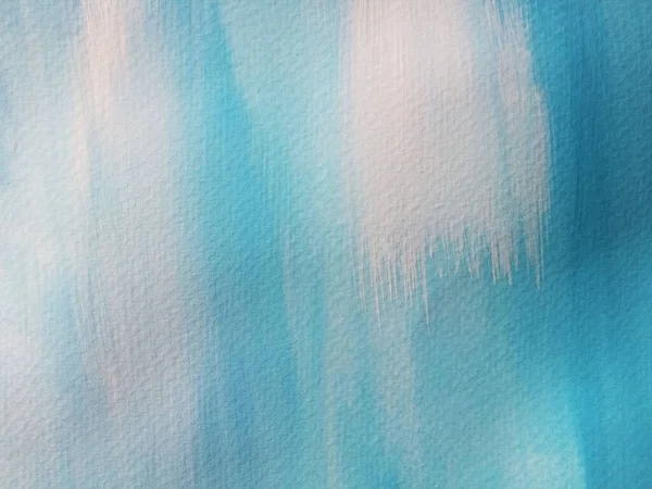 Top View Abstract Background Cyan Blue Water Colour Paint Paper — Fotografia de Stock