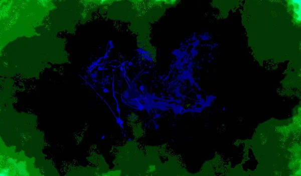 Widok Góry Abstrakcyjne Rozmycia Akwarela Atrament Splash Pędzel Niebieski Kolor — Zdjęcie stockowe