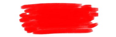 Üst görünüm, kırmızı fırça darbesi tasarım fotoğrafı, vektör çokrenkli boya, mürekkep fırçası vuruşu, doku, illüstrasyon için izole edilmiş beyaz arkaplan