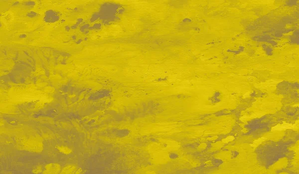 Widok Góry Streszczenie Rozmywa Akwarela Atrament Szczotka Złoty Żółty Tło — Zdjęcie stockowe