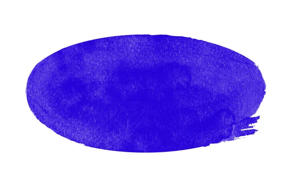 Вид Сверху Синий Штрих Кистей Краски Изолированные Белый Фон Дизайна — стоковое фото