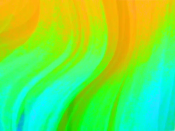 Draufsicht Abstrakte Verschwommene Dunkel Bemalte Linien Gelb Grün Blau Farbe — Stockfoto