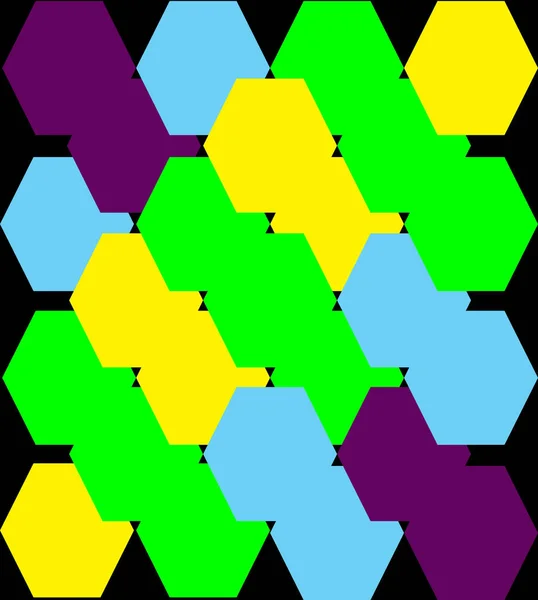 Vista Superior Abstracto Coloridas Formas Geométricas Fila Textura Aislado Fondo — Foto de Stock
