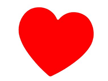 En üstteki bakış açısına göre tek bir kalp stok fotoğrafı için sevgililer günü tasarımı konseptini şekillendirir. Beyaz arkaplanda izole edilmiş kırmızı kalpler tasarımı, sembol 