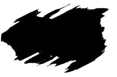 Top view black stroke of paint brushes isolated white colored background for graphic design stock photo. vector multicolor paint, ink brush stroke, texture, illustration