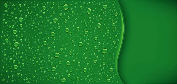Grüne Blasen Tröpfchen Hintergrund Mit Platz Für Ihren Text — Stockvektor