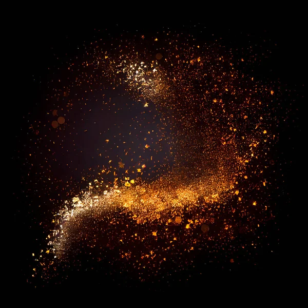 Bright flash of light on a black background, glitter, dust, water, drops, sparks, reflection, lens effect, fire, color, flame, glitter, sparkles, lens flare