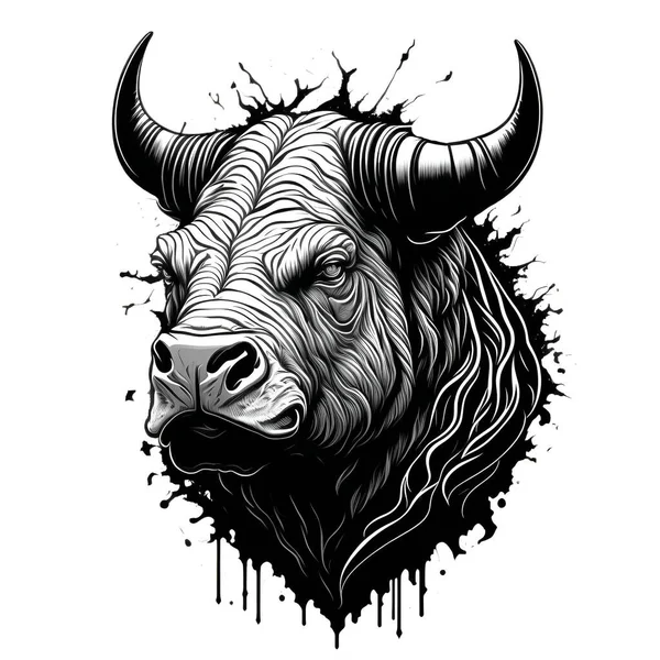 Tattoo design of bull's head, vintage engraved illustration Stock Vector  Image & Art - Alamy