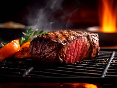 Dünyanın en iyi Wagyu A5 marka sıcak biftek stüdyosu profesyonel yemek fotoğrafı.