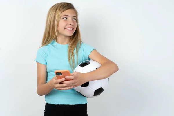 Caucasien Adolescent Fille Portant Des Vêtements Sport Sur Blanc Mur — Photo