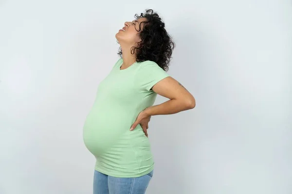 Pregnant Woman Got Back Pain — Stock Photo, Image