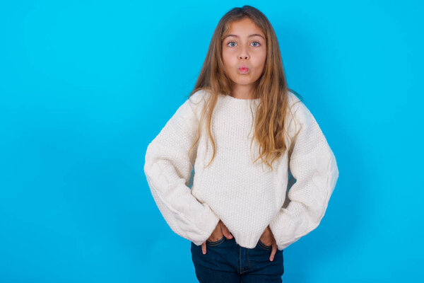 Portrait of lovely funny pretty teen girl sending air kiss