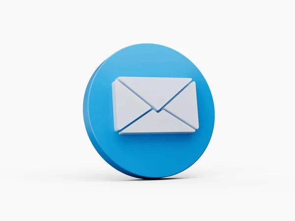 Mensaje Notificación Icono Azul Símbolo Burbuja Nuevo Chat Alerta Contacto —  Fotos de Stock