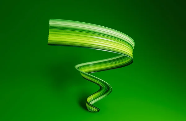 Pincelada Acrílico Verde Gradiente Espiral Ilustración — Foto de Stock