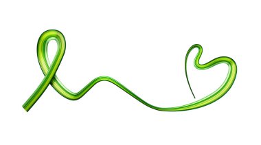 Green Ribbon, Kalp ve Yeşil Kanser Farkındalık Kurdelesi 'ni birçok tıbbi durum ve hastalık için hazırlıyor.