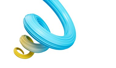 Spiral 3D soyut tasarım, Mutlu Kazakistan Bağımsızlık Günü 16 Aralık 3d İllüstrasyon Kutlaması