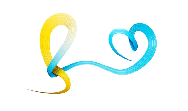 Καζακστάν Σημαία Χρώματα Κάνοντας Τόξο Στην Καρδιά Κορδέλα Εικονογράφηση — Φωτογραφία Αρχείου