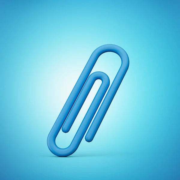 Clip Papel Azul Icono Dibujos Animados Estilo Mínimo Ilustración — Foto de Stock