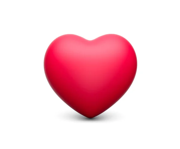Rosa Love Heart Isoliert Auf Weißem Hintergrund Illustration — Stockfoto