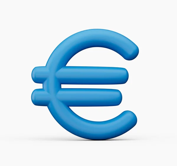 Valuta Euro Icona Contorno Icona Finanza Blu Business Symbol Illustrazione — Foto Stock