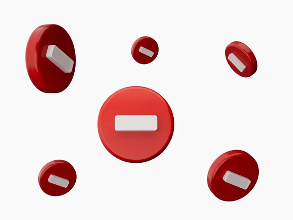 Symbol Rot Auf Isoliertem Weißem Hintergrund Illustration — Stockfoto