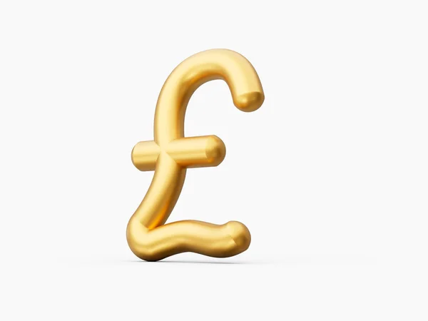 Блискучий Золотий Фунт Символ Ілюстрація — стокове фото