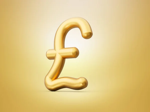 Glänzend Goldenes Pfund Symbol Illustration — Stockfoto