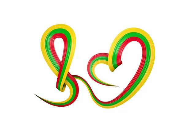 National Flag Myanmar Shape Heart Illustration — Stock Photo, Image