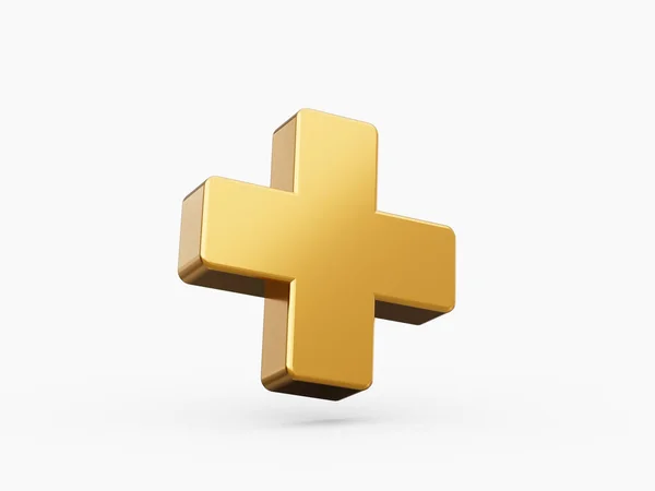 Icon Gold Isolated White Background Illustration — Stock Photo, Image
