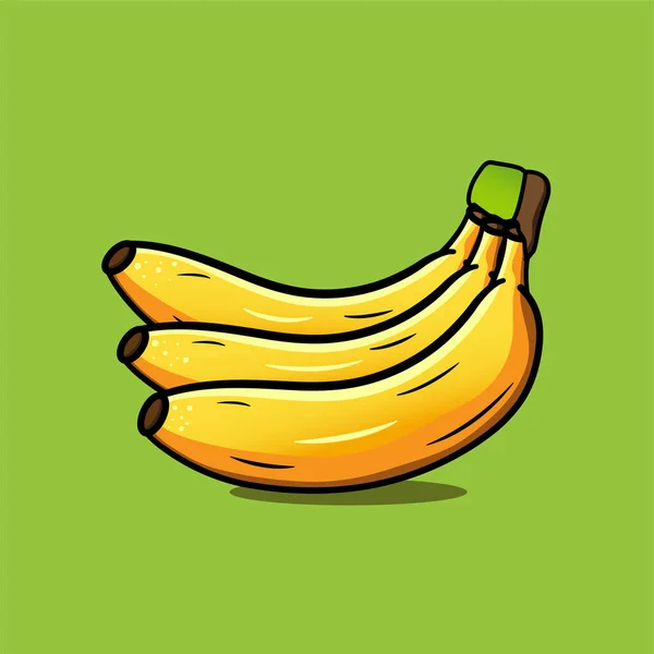 Gelbes Bananensymbol Isoliert Auf Grünem Hintergrund Trendige Und Moderne Symbol — Stockfoto