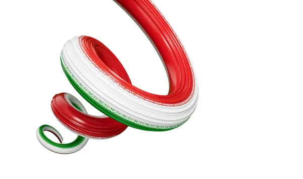 Спиральная Спираль Изображением Ленты Иранского Флага — стоковое фото