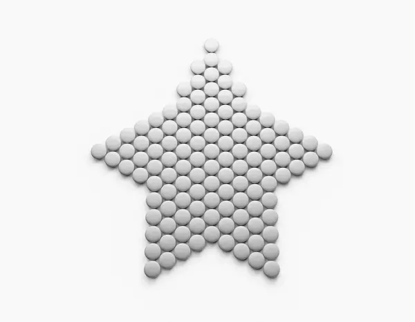 Doce Cor Doce Branco Forma Estrela Ilustração — Fotografia de Stock