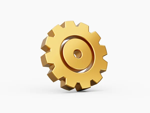 Gold Yellow Gear Setting Icon Illustration — Stock Photo, Image