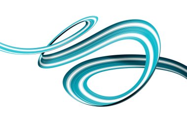 Beyaz arka planda Teal kurdelesi farkındalığı. Sembolik Travma Sonrası Stres Bozukluğu - TSSB. 3d illüstrasyon.