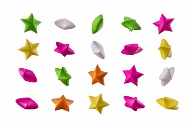 Çok renkli yıldızlar şeker arkaplan 3D illüstrasyon