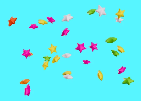 Sprinkles Sprinkles Form Stars Colored Background Illustration — Stock Photo, Image