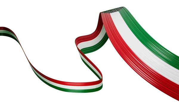 Bandeira Kuwait País Ondulado Brilhante Kuwait Fita Isolada Fundo Branco — Fotografia de Stock