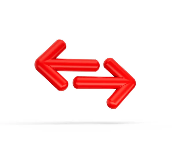 Flechas Vermelhas Ícones Web Brilhantes Ilustração Isolada Sobre Fundo Branco — Fotografia de Stock