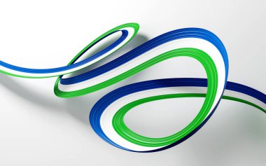 Renk Şeridi bandı, beyaz arkaplan 3d illüstrasyonunda izole edildi