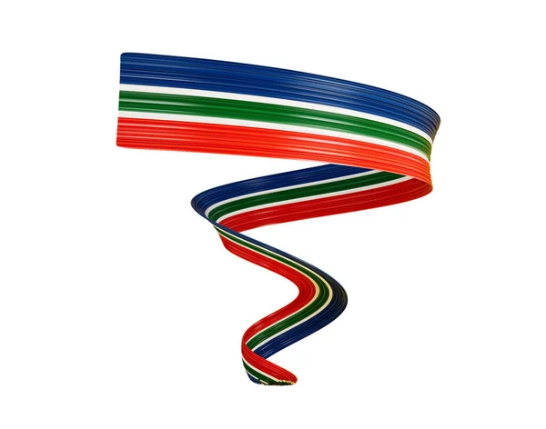 Flag South Africa Waving Ribbon Flag South Africa White Background — стокове фото