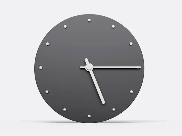 Eenvoudige Klok Grijs Klok Kwart Vijf Modern Minimal Clock Illustratie — Stockfoto
