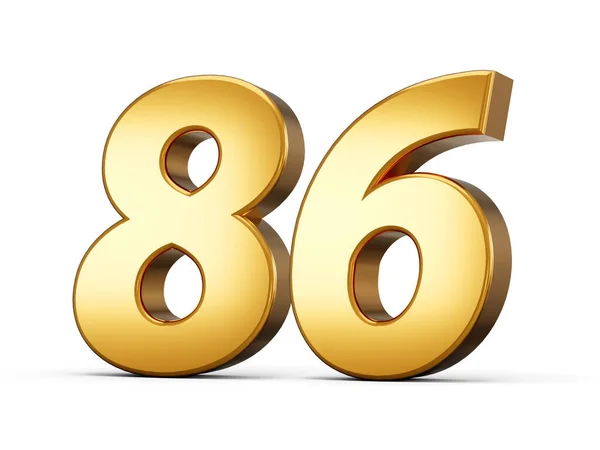 Shiny Gold Number 863D Gold Number Isolated White Background Illustration — 스톡 사진