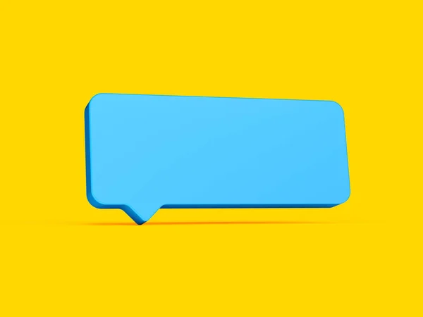 Simple Blue Message Box Pictogram Shiny Blue Chat Box Pictogram — Stockfoto