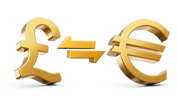 Icono Símbolo Libra Oro Euro Con Flechas Cambio Dinero Fondo —  Fotos de Stock