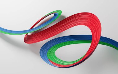 Eritre 'nin 3d Bayrağı 3d Dalgalanan Kurdele Bayrağı Beyaz Arkaplanda İzole Edildi, 3d illüstrasyon