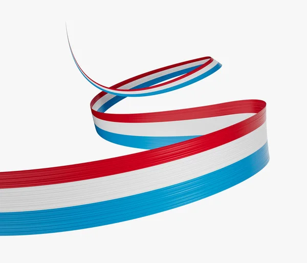 Flagge Von Luxemburg Flagge Auf Weißem Hintergrund Illustration — Stockfoto