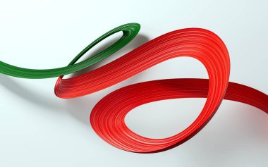 3d Portekiz Bayrağı 3d Dalgalanan Kurdele Bayrağı Beyaz Arkaplanda İzole Edildi, 3d illüstrasyon