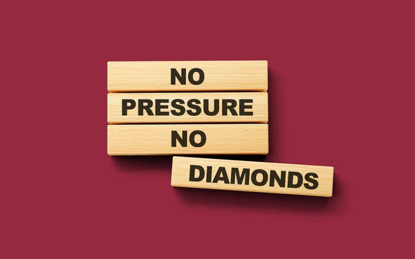 Blocos Madeira Nenhuma Pressão Nenhuma Palavra Diamantes Ilustração — Fotografia de Stock
