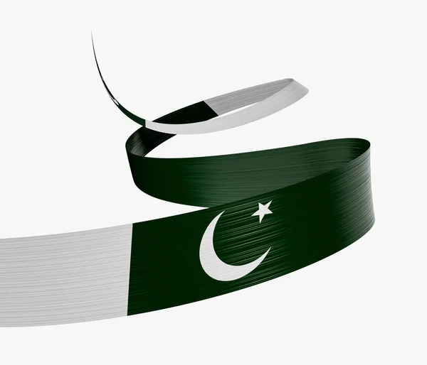 Flagge Pakistans Flagge Pakistans Auf Weißem Hintergrund Illustration — Stockfoto