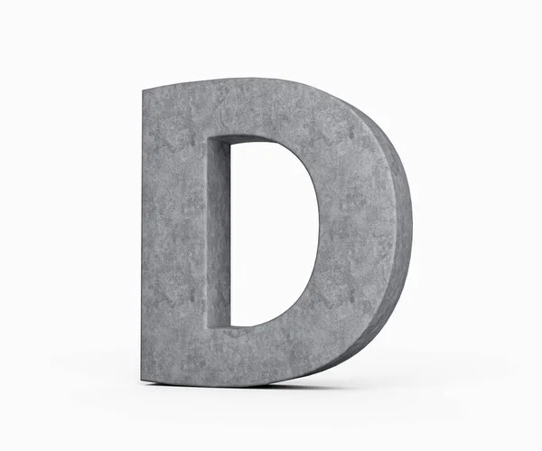 Concrete Capital Letter Alphabet Made Grey Concrete Stone White Background — Stock Photo, Image